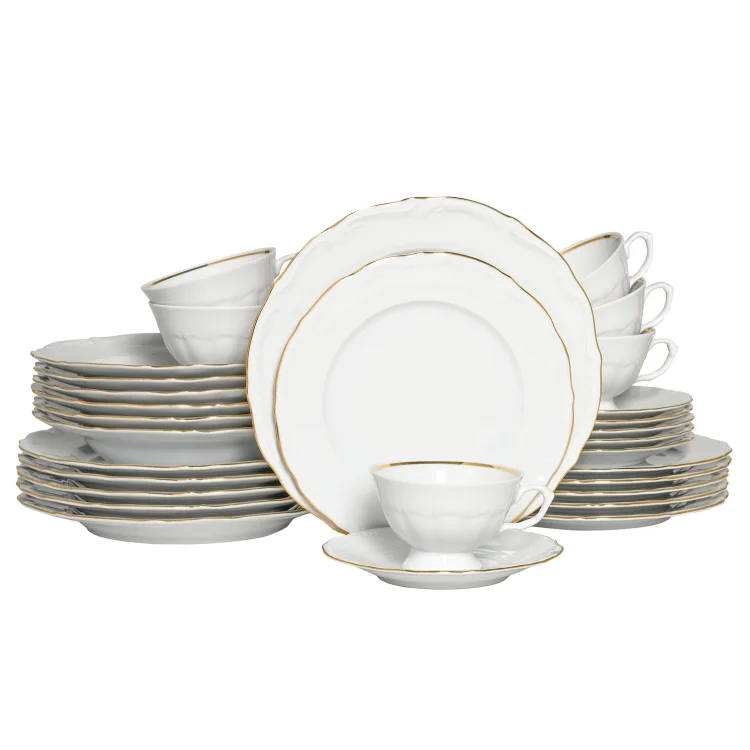 Geschirr mit Goldrand zum mieten